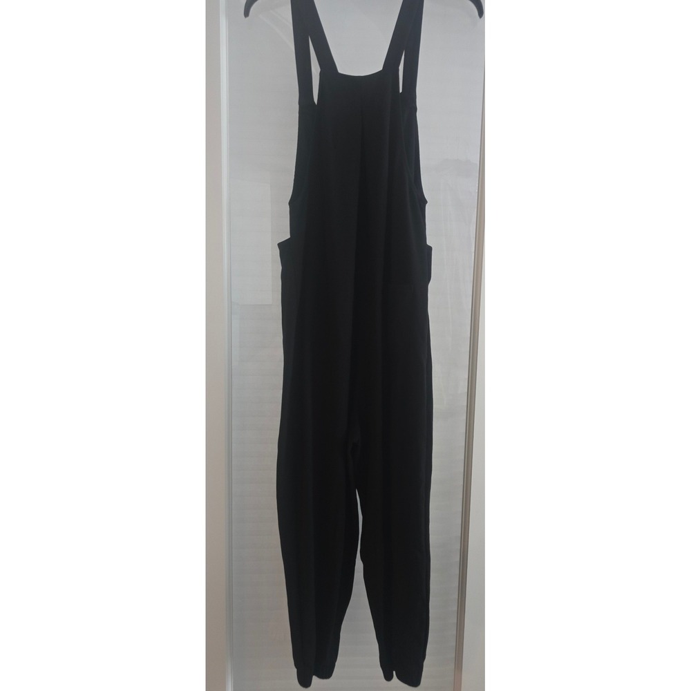 Halara Black Waffle Knit Jogger Harem Overalls Jumpsuit Medium Womens - Picture 5 of 8